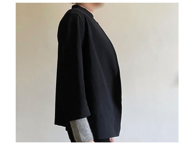 Marithé et François Girbaud M+F girbaud black zipped jacket, T mandarin collar. 40 - vintage - view 12
