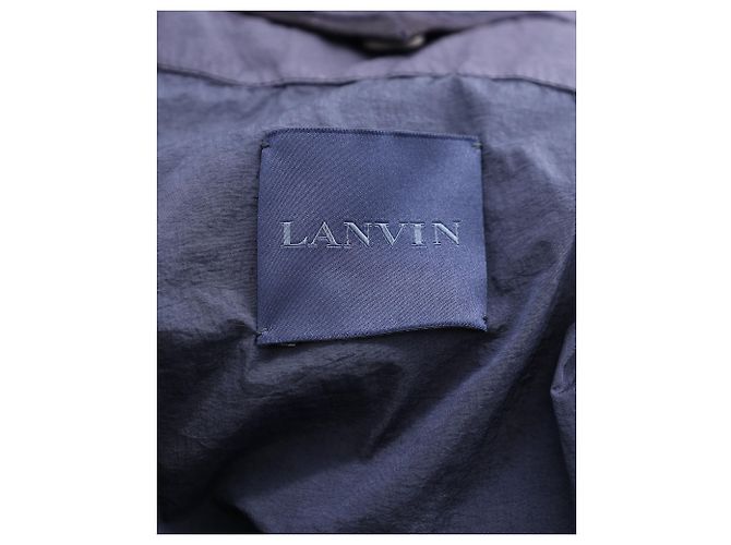 Lanvin Light Sport Coat in Navy Blue Cotton - view 3