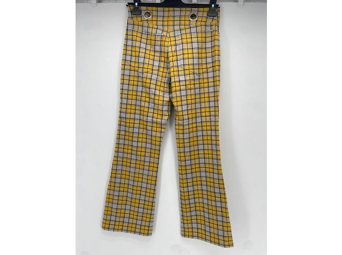 Autre Marque Pantalones Miaou T.US 26 Algodón Amarillo - vista 2