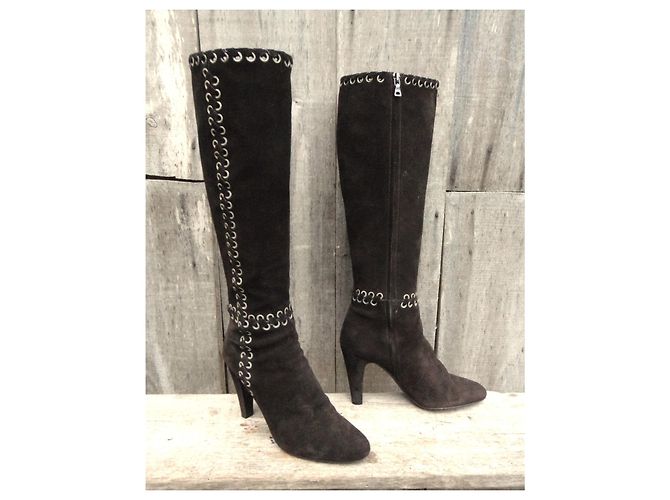 botas Prada de gamuza marrón oscuro talla 39 - vista 2
