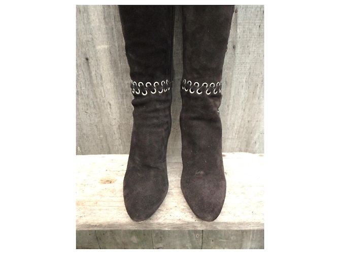 botas Prada de gamuza marrón oscuro talla 39 - vista 4