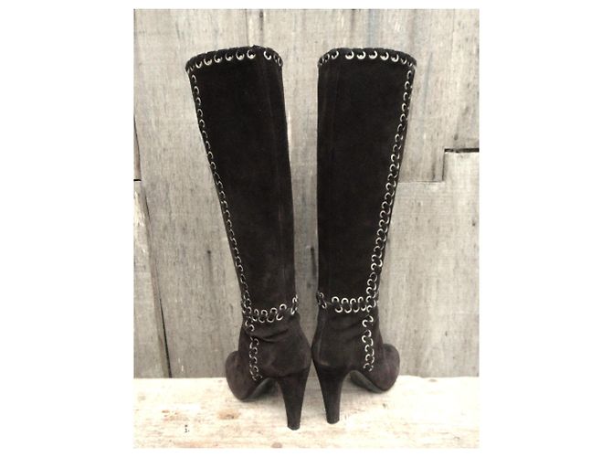 botas Prada de gamuza marrón oscuro talla 39 - vista 5