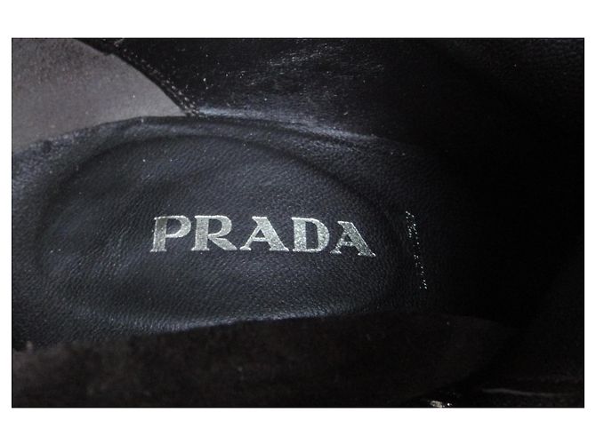 botas Prada de gamuza marrón oscuro talla 39 - vista 7