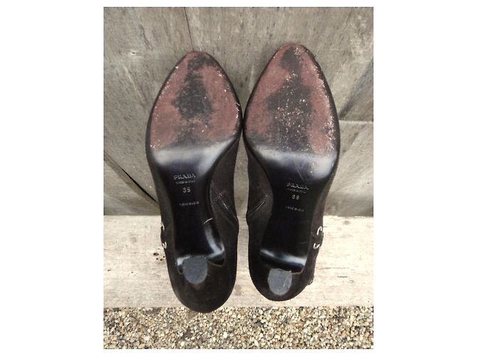 botas Prada de gamuza marrón oscuro talla 39 - vista 8