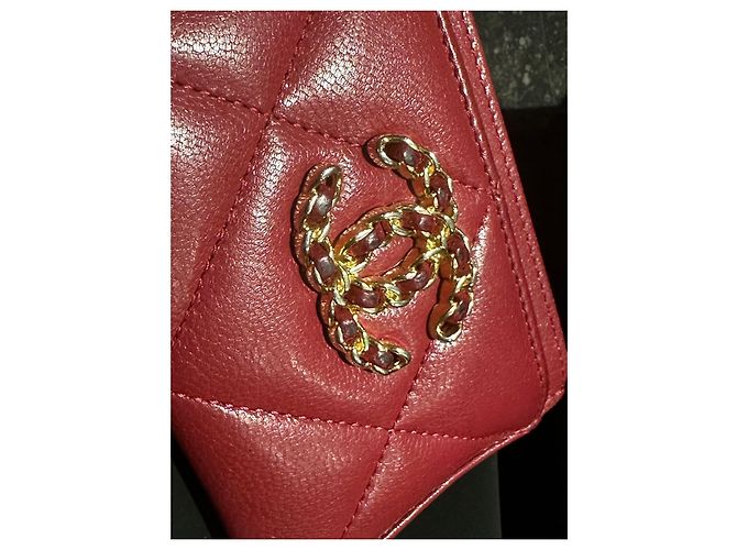 Chanel 19 Kartenhalter Bordeaux - Ansicht 4