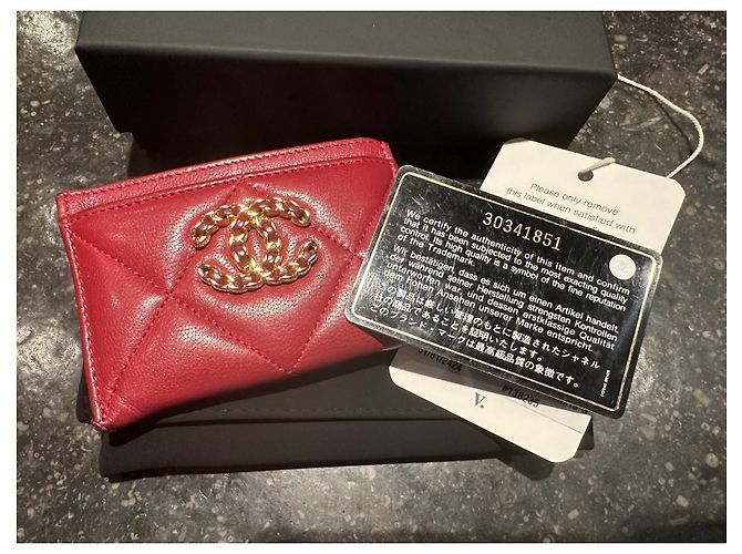 Chanel 19 Kartenhalter Bordeaux - Ansicht 7