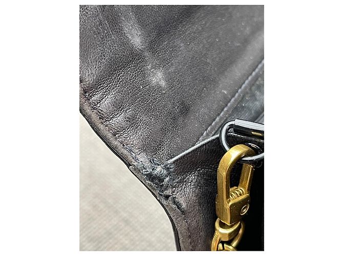 Pochette Chanel in vernice nera Nero - vista 7