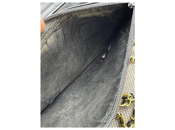 Pochette Chanel in vernice nera Nero - vista 8