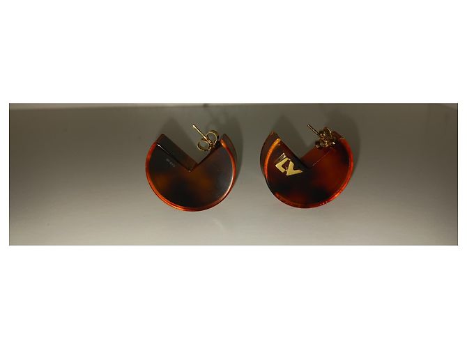 Orecchini Louis Vuitton Coral Circus Marroni Marrone - vista 3