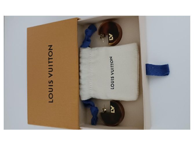 Orecchini Louis Vuitton Coral Circus Marroni Marrone - vista 5
