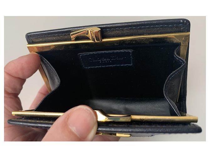 Christian Dior Purses, wallets, cases Golden Dark blue - view 10