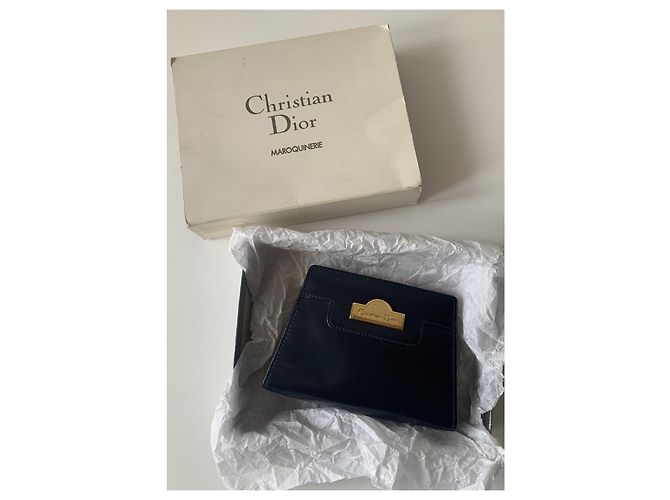Christian Dior Purses, wallets, cases Golden Dark blue - view 12