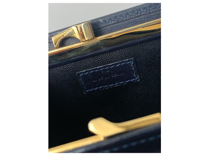 Christian Dior Purses, wallets, cases Golden Dark blue - view 14