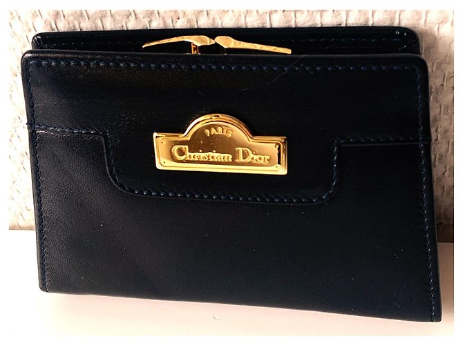 Christian Dior Purses, wallets, cases Golden Dark blue - view 2