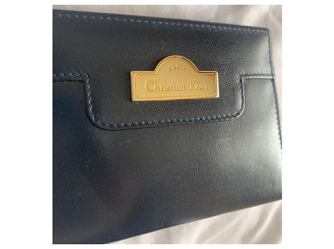 Christian Dior Purses, wallets, cases Golden Dark blue - view 4