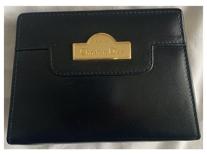 Christian Dior Purses, wallets, cases Golden Dark blue - view 6