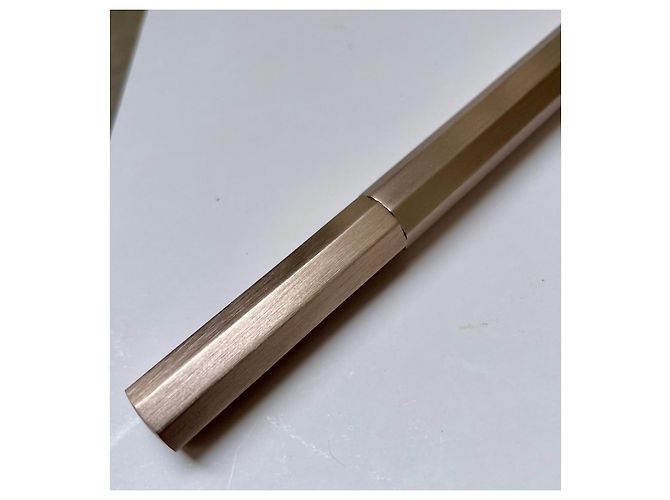 Penna a sfera Bulgari in metallo spazzolato Silver hardware - vista 6