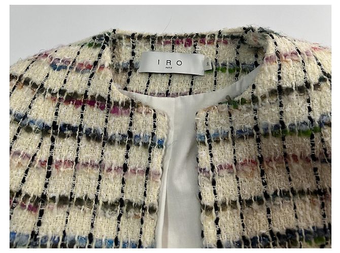 Giacca Iro Miora in Tweed Multicolore Ecru - vista 6