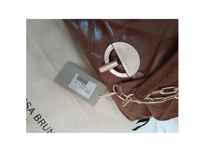 Borsa a mano Vanessa Bruno Moon in pelle marrone - vista 2