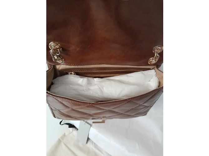 Borsa a mano Vanessa Bruno Moon in pelle marrone - vista 3