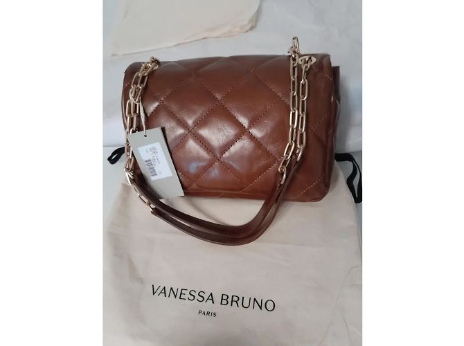 Borsa a mano Vanessa Bruno Moon in pelle marrone - vista 6