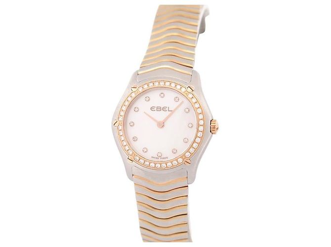 NEUE EBEL CLASSIC WAVE SPORTUHR 1256F2S 27 MM-QUARZ-DIAMANT-UHR Silber - Ansicht 2