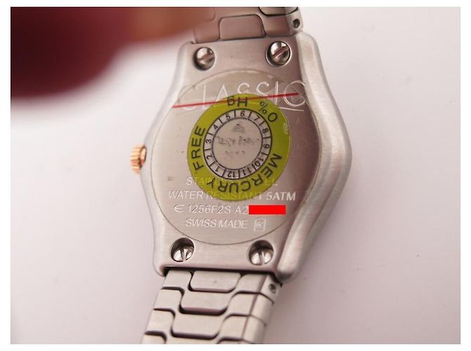 NEUE EBEL CLASSIC WAVE SPORTUHR 1256F2S 27 MM-QUARZ-DIAMANT-UHR Silber - Ansicht 5