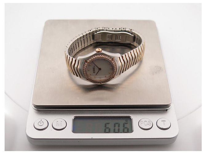 NEUE EBEL CLASSIC WAVE SPORTUHR 1256F2S 27 MM-QUARZ-DIAMANT-UHR Silber - Ansicht 6