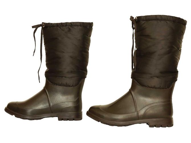 Dolce & Gabbana Stivali Wellington in nylon e gomma marroni 45 Marrone - vista 4