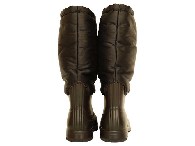 Dolce & Gabbana Stivali Wellington in nylon e gomma marroni 45 Marrone - vista 6