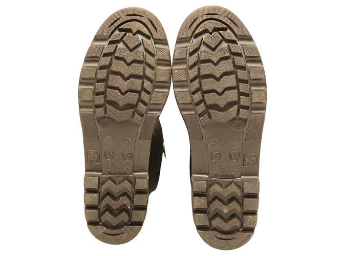 Dolce & Gabbana Stivali Wellington in nylon e gomma marroni 45 Marrone - vista 8