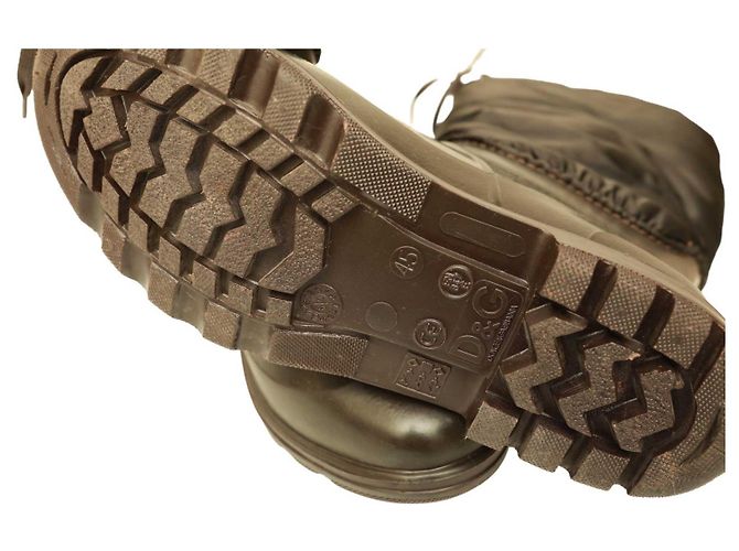 Dolce & Gabbana Stivali Wellington in nylon e gomma marroni 45 Marrone - vista 9