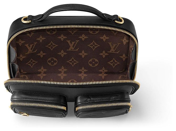 Louis Vuitton Utility Umhängetasche schwarzes Monogramm Leder - Ansicht 3