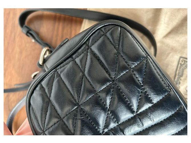 Gucci Marmont gesteppte Leder Handtasche Schwarz - Ansicht 9