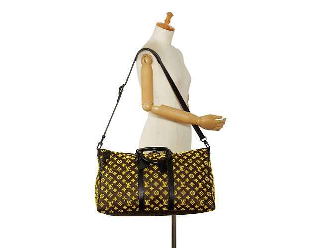 Keepall LOUIS VUITTON Sacs de voyage Triangle Jaune - vue 14