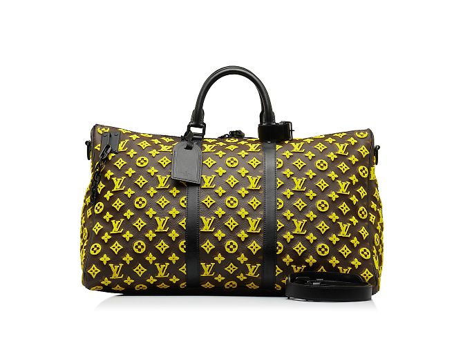 Keepall LOUIS VUITTON Sacs de voyage Triangle Jaune - vue 15