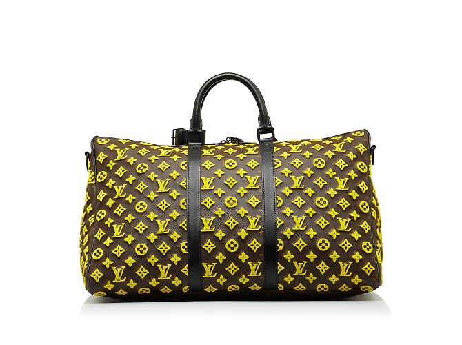Keepall LOUIS VUITTON Sacs de voyage Triangle Jaune - vue 3