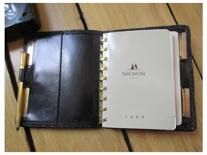 Autre Marque Black Lizard Leather Diary - view 2