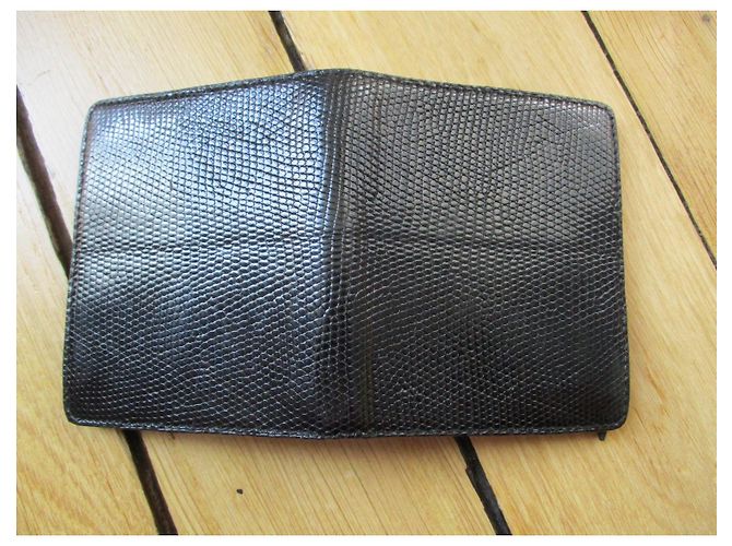 Autre Marque Black Lizard Leather Diary - view 3