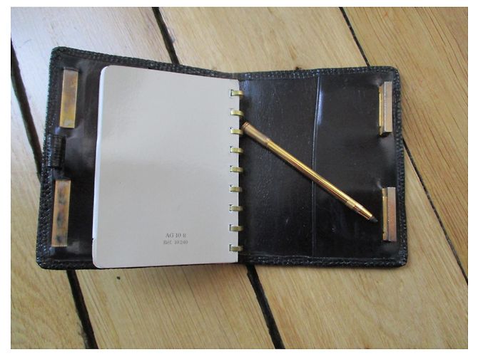 Autre Marque Black Lizard Leather Diary - view 4