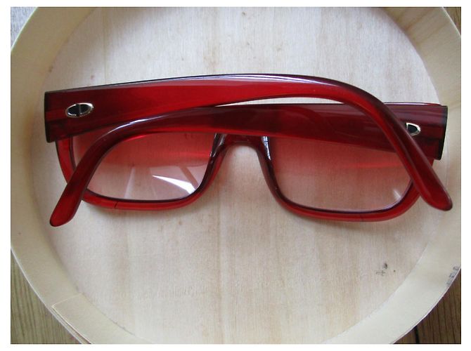 Gafas de sol Christian Dior de acetato rojo Roja - vista 2