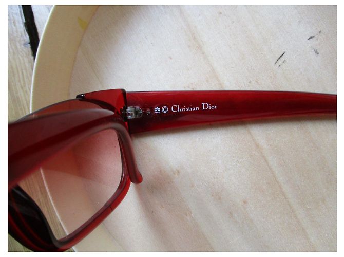 Gafas de sol Christian Dior de acetato rojo Roja - vista 3
