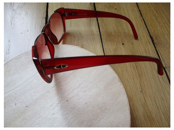 Gafas de sol Christian Dior de acetato rojo Roja - vista 4