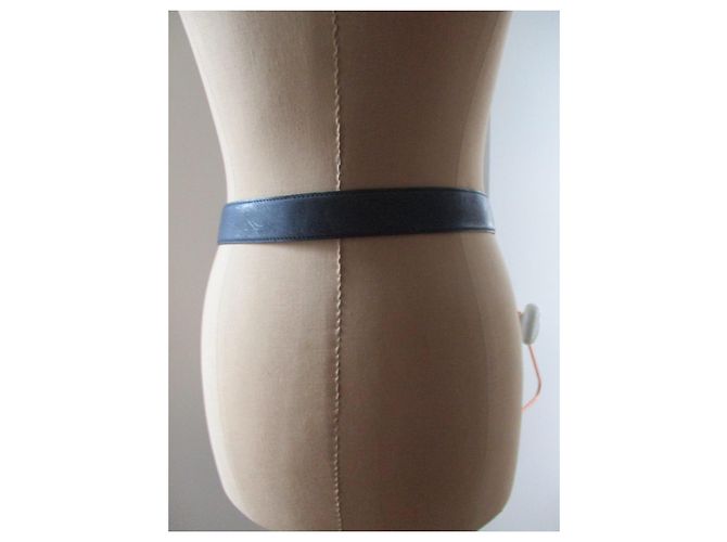 Moschino Anthracite leather belt. Dark grey - view 4