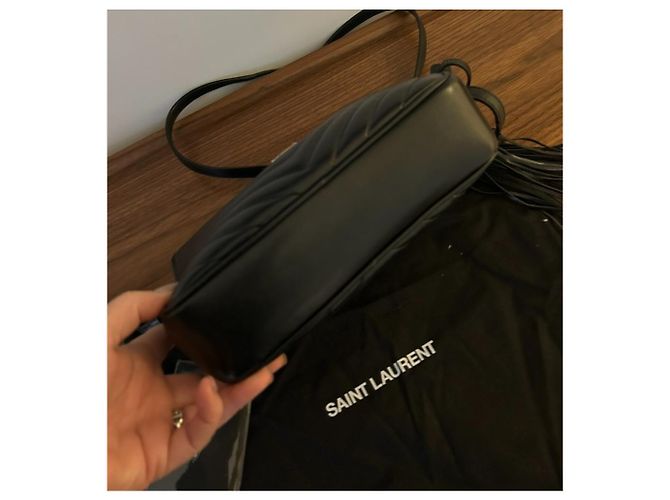 Saint Laurent lou em couro acolchoado lou em couro acolchoado Preto - vista 2