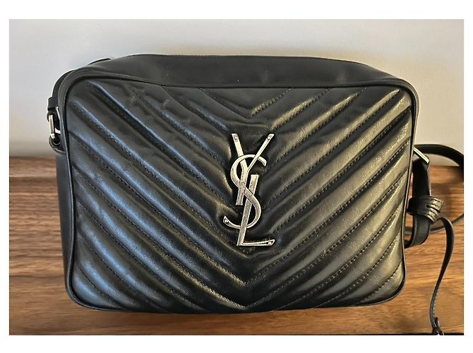 Saint Laurent lou em couro acolchoado lou em couro acolchoado Preto - vista 4