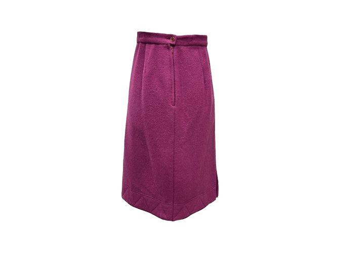 Falda Christian Dior de lana morada M Púrpura - vista 3