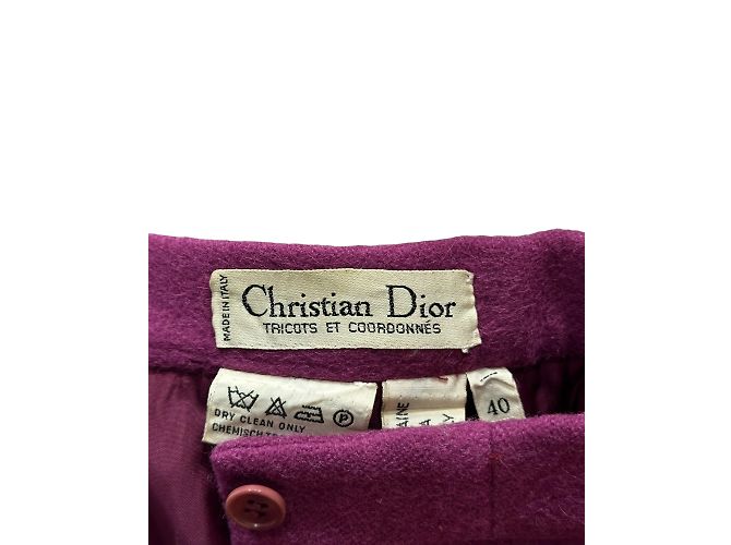 Falda Christian Dior de lana morada M Púrpura - vista 5
