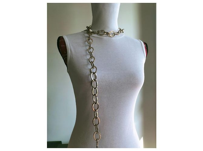 Max Mara Collana Lunga a Catena Oro in Metallo D'oro - vista 10