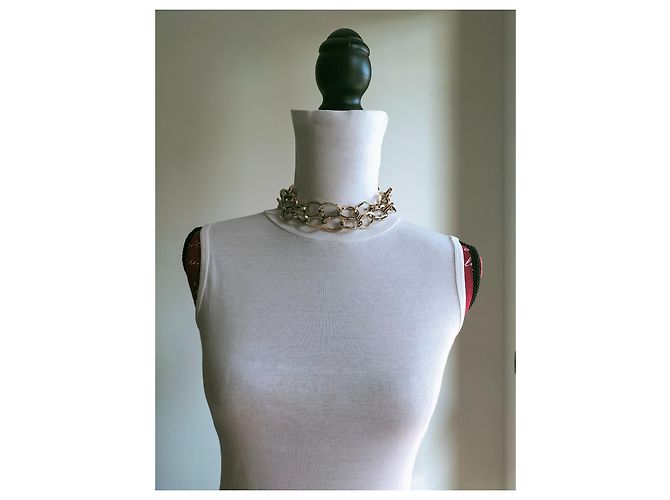 Max Mara Collana Lunga a Catena Oro in Metallo D'oro - vista 11